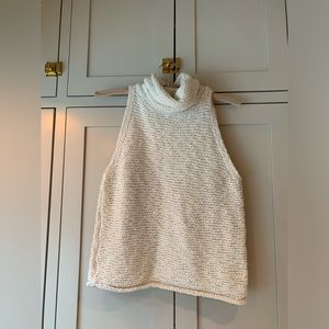 Anthropologie Pilcro Knit Sleeveless Sweater Cream Size Small